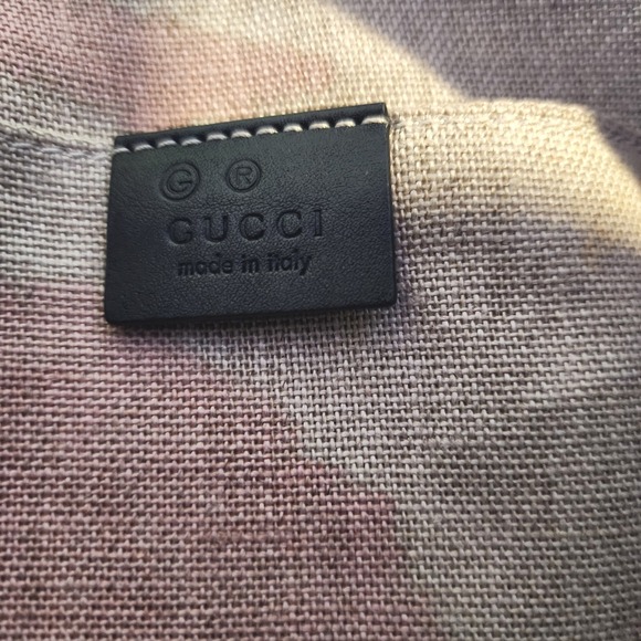 Gucci Black Micro GG Bee Bag Leather Crossbody 449413 520981 - Picture 11 of 14